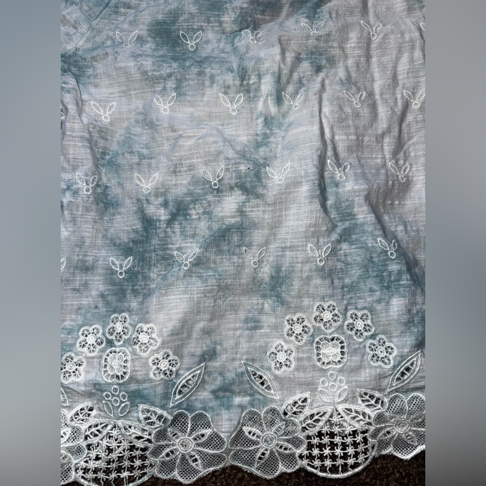 ANTHROPOLOGIE Olivia Embroidered Tie-Dye Blouse - Picture 8 of 9